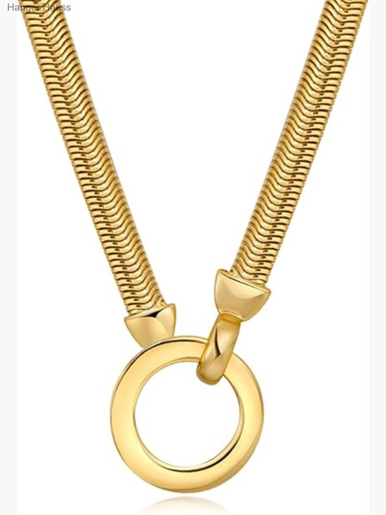 Jewelry - 14k Gold Plated Interlocking Circle Heart Necklace for Women